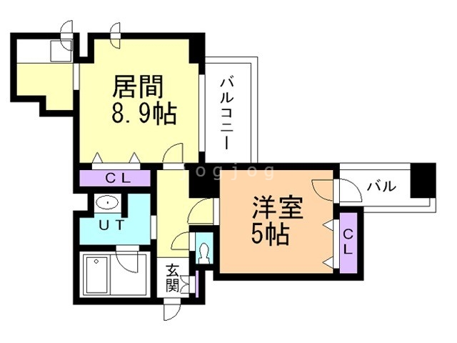 札幌市東区北七条東のマンションの間取り