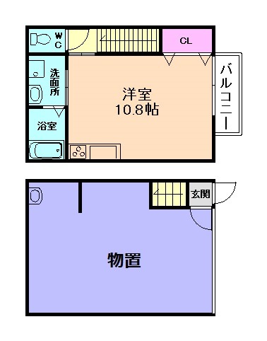 大阪市住之江区西住之江のアパートの間取り