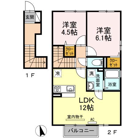 シャインポート屋島IV　Ｂ棟の間取り