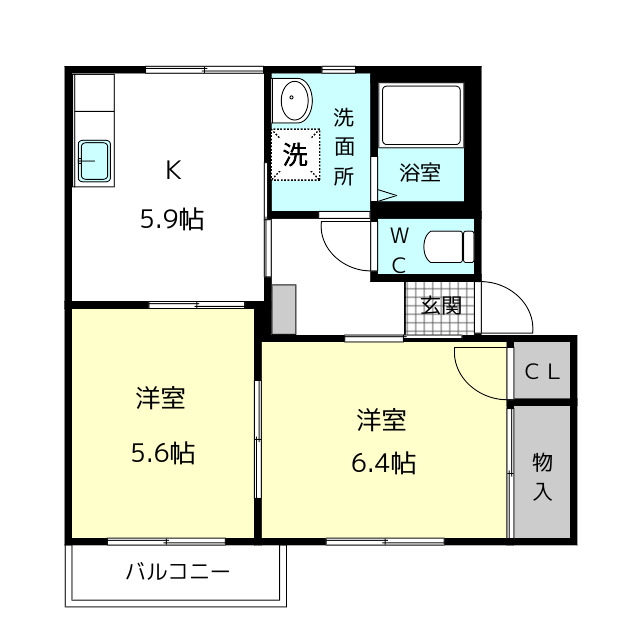 クレールプラン　Ｂの間取り