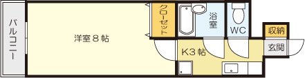 メゾンOM紫川の間取り