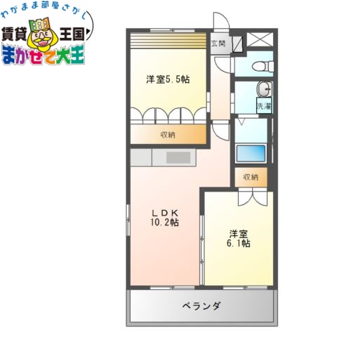 長崎市川平町のアパートの間取り