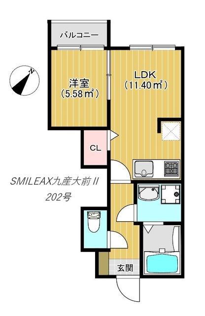 ｋａｇ．Ｒ（カグアール）　九産大前の間取り