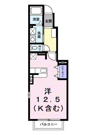 知多郡武豊町字向陽のアパートの間取り