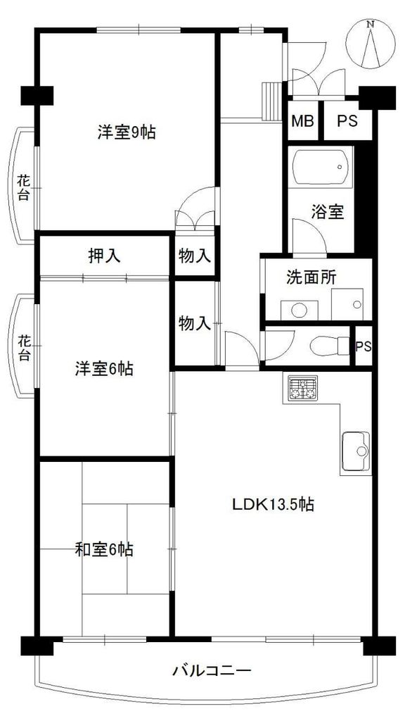 メゾン水無瀬2号棟814号室の間取り