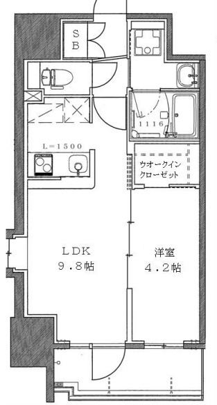 【クリエイトビュー三宮磯上公園の間取り】