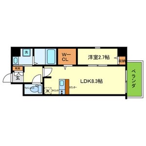 伊丹市千僧のマンションの間取り