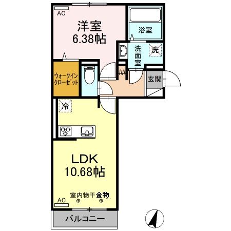 FOREST HILLS　B棟の間取り