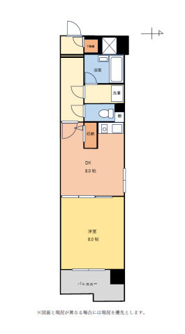 倉敷市松島のマンションの間取り