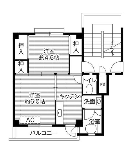 西脇市小坂町のマンションの間取り