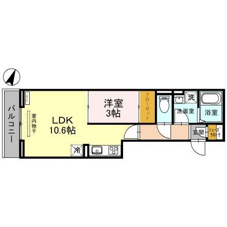 さいたま市浦和区北浦和のアパートの間取り