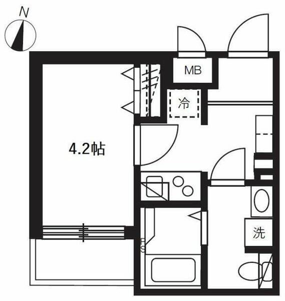 足立区千住龍田町のマンションの間取り