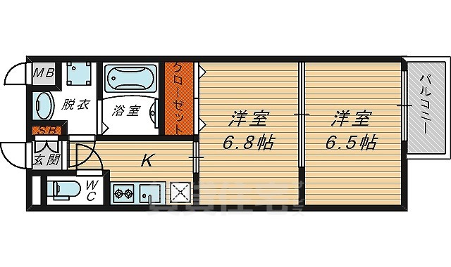 高見ノ里レジデンスの間取り