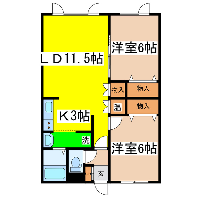 ハイツエミールIIの間取り