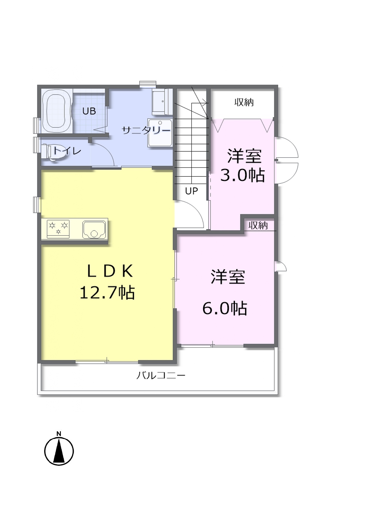 王子ハイツCの間取り