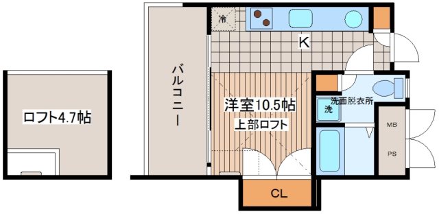 広島市中区舟入幸町のマンションの間取り