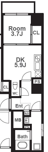 SERENiTE本町refletの間取り