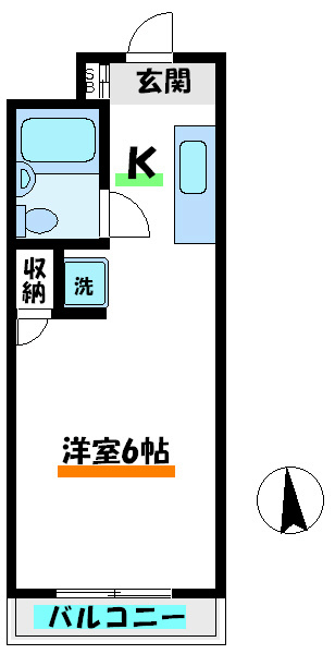 荒川区東尾久のマンションの間取り