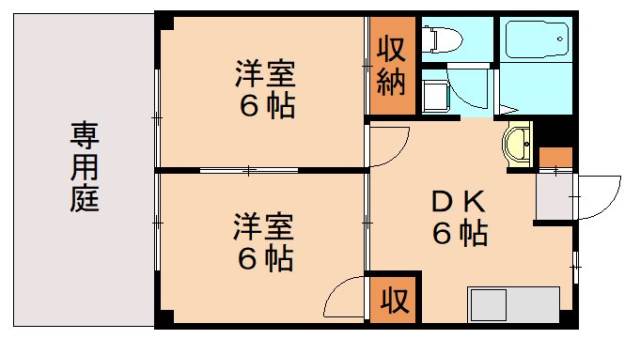 飯塚市伊川のアパートの間取り