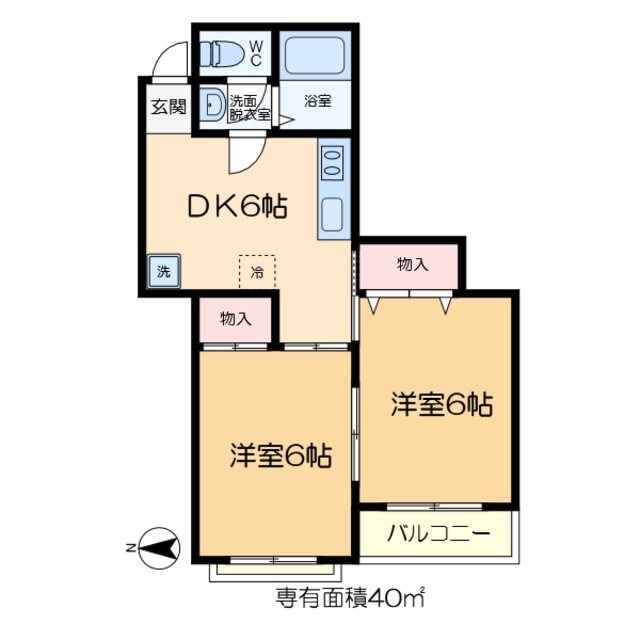 コーポサンライトの間取り