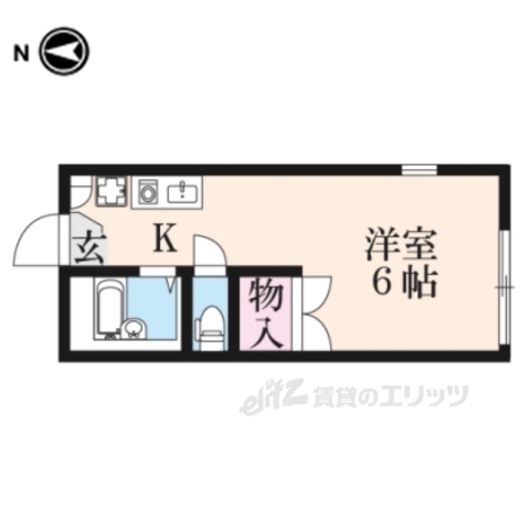 奈良市東九条町のアパートの間取り