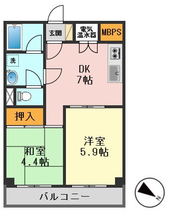 江戸川区西小岩のマンションの間取り