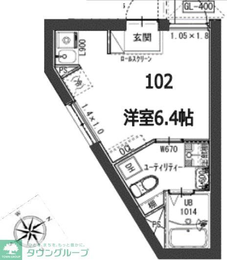 品川区東品川のマンションの間取り