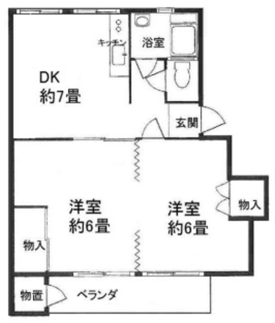 多摩川住宅ハ-5号棟の間取り