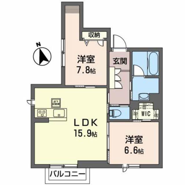 エストレヤ泉中央の間取り