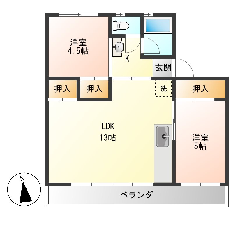 堀江マンションの間取り