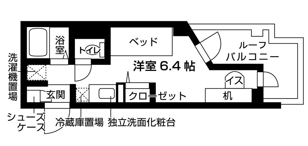 京都市左京区高野泉町のマンションの間取り