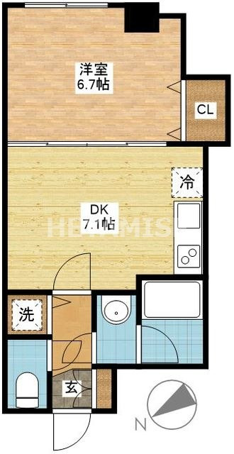 長崎市出島町のマンションの間取り