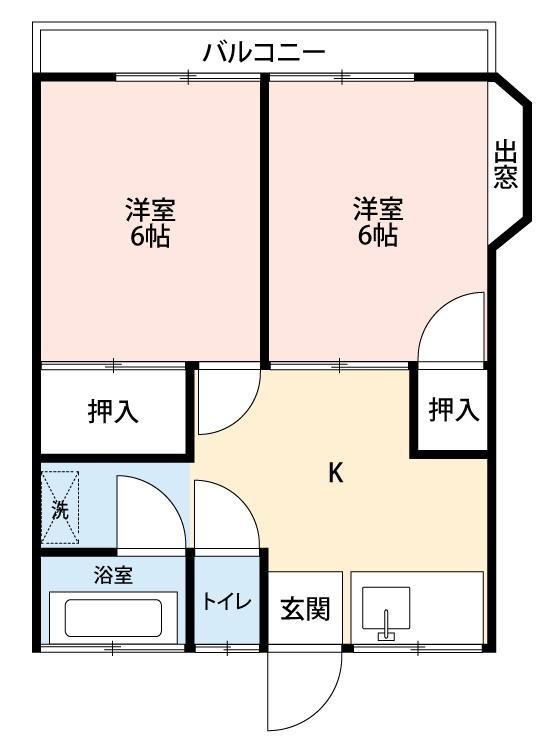 YKC久那の間取り