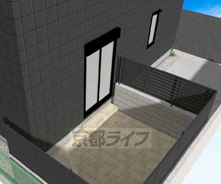 バルコニー　完成予想図（イメージパース）