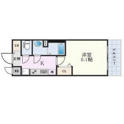 ララプレイス難波メティスの間取り写真