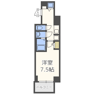 S-RESIDENCE難波Brillerの間取り写真