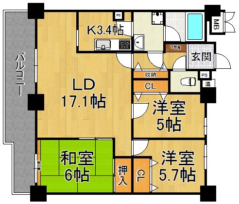 ラピタス31西宮の間取り写真