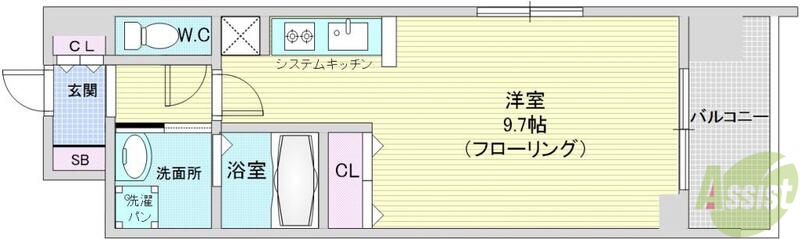 グランカーサ梅田北の間取り写真
