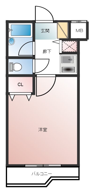 シャトラン弓木壱番館の間取り写真