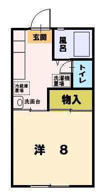 【藤沢市円行のアパートの間取り】