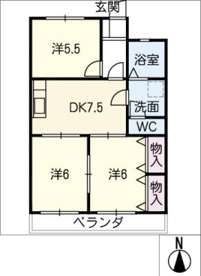 サンビューマンション中京の間取り