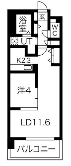 姫路市栗山町のマンションの間取り