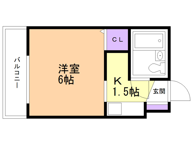 函館市宮前町のマンションの間取り