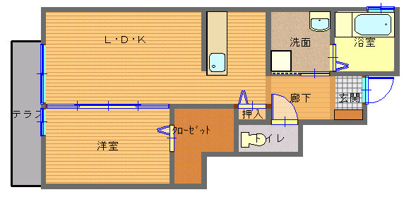 クレイン深堀の間取り