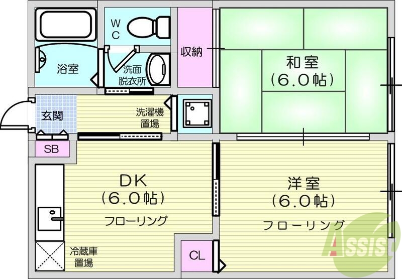 【STハイツ遠見塚の間取り】