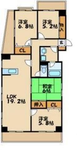 グランシャリオ壱番館の間取り