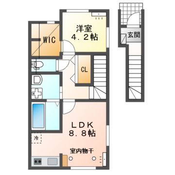 ヴィラージュ海老島Bの間取り