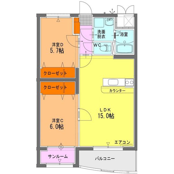 パークサイド冨居の間取り