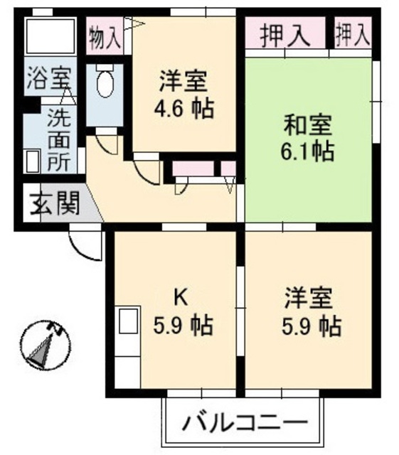 サンホーラル　Ｖの間取り