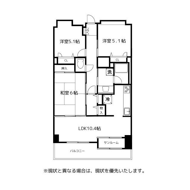 エグゼ富山　10Ｆの間取り